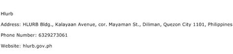 hlurb email address